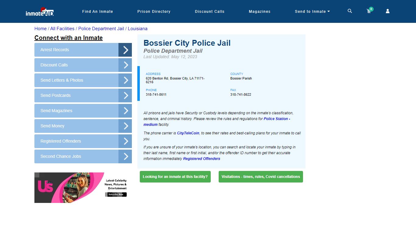 Bossier City Police Jail & Inmate Search - Bossier City, LA