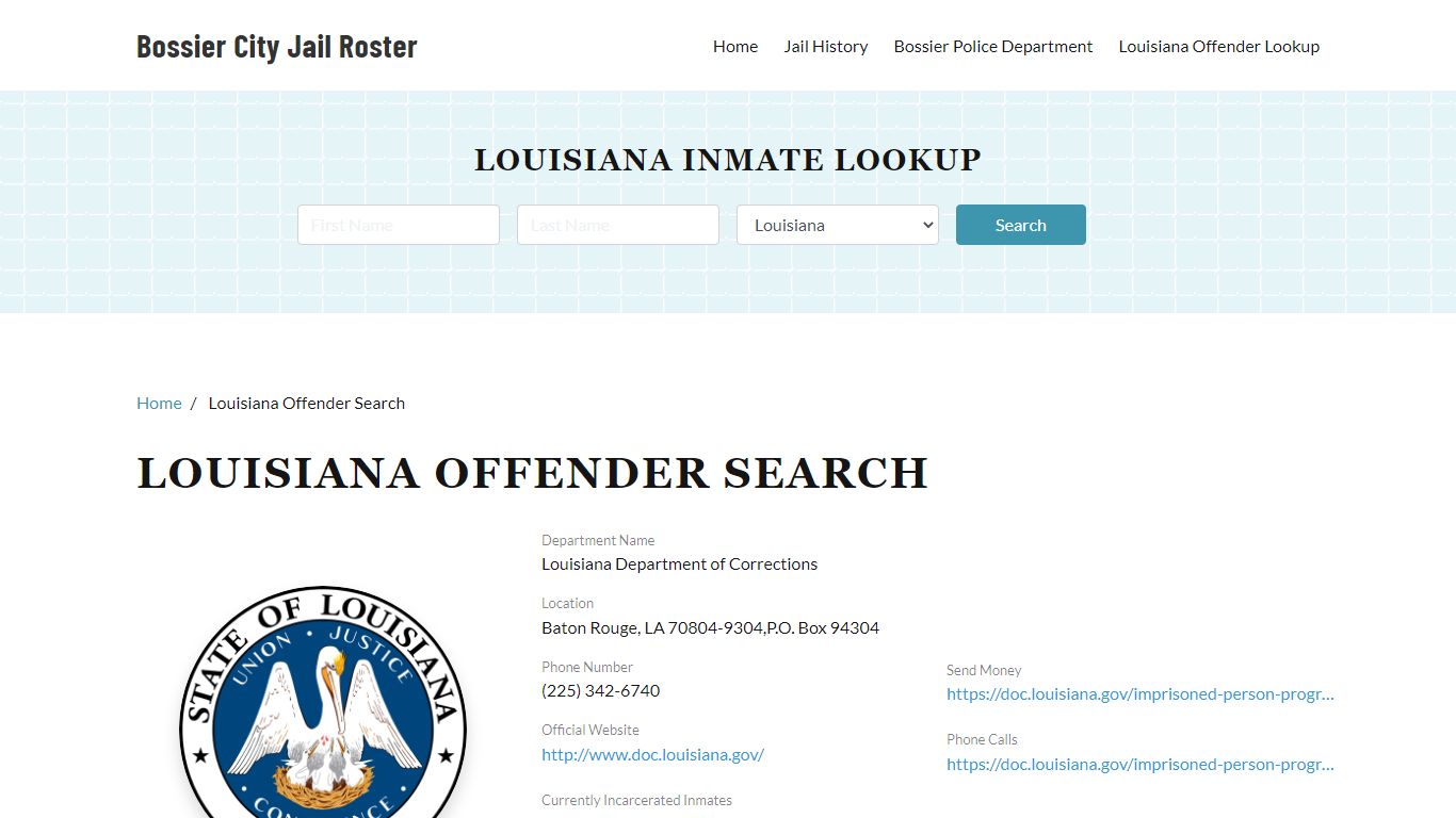 Louisiana Offender Lookup, City Jail Records Search